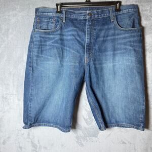 Levi's 569 Loose Denim Shorts Mens 42 Blue Medium Wash Cut Off Jorts